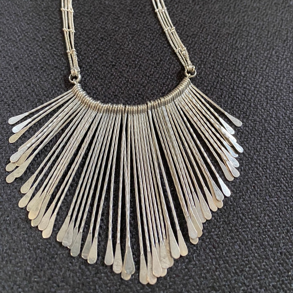 Vintage Adjustable Silver Necklace #Statement - Picture 2 of 6